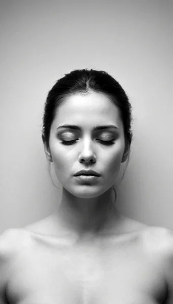 Black and White Fashion Nude Portrait