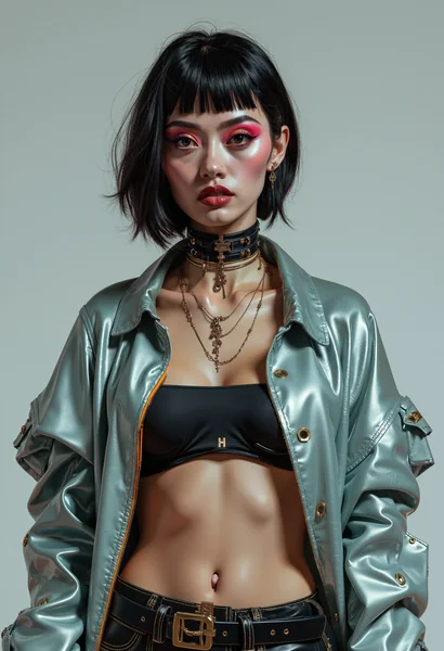 Retro Hacker Futuristic Woman