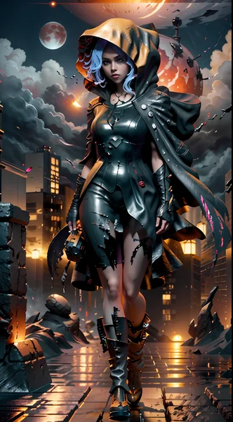 Cyberpunk Hooded Sith Girl