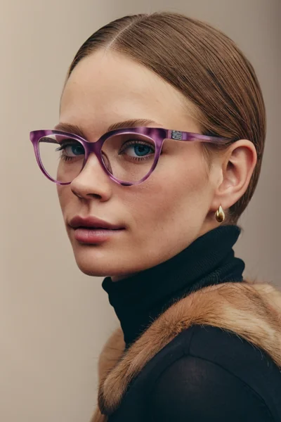 Purple Glasses Fashion Portrait