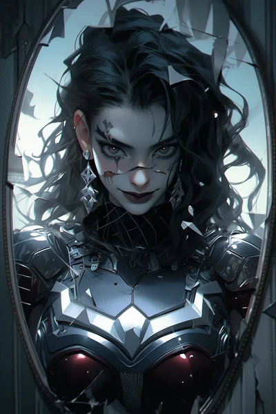 Joker Woman Dark Fantasy Portrait