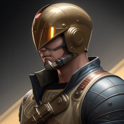 Rocketeer Style Superhero Portrait