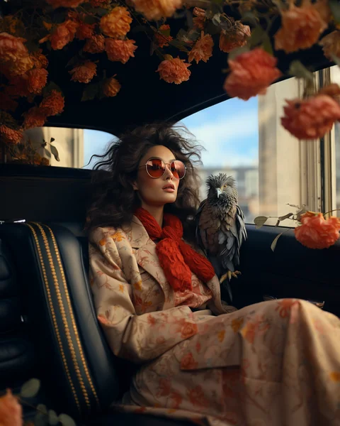 Woman Bird Hybrid Vogue Portrait
