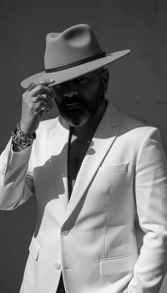 Ultra - Realistic B&W Cinematic Portrait of Distinguished Man