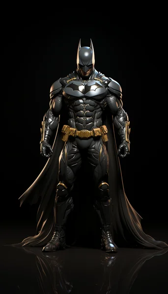 Full-Body Cartoon Batman Illustration