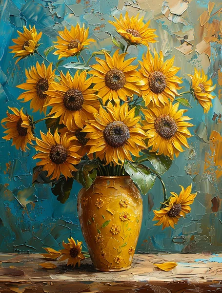 Medieval Sunflower Still Life