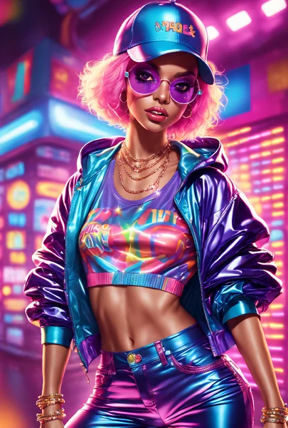 Disco Fashion Retro 70s Portrait