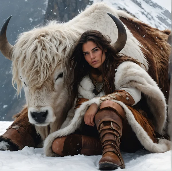 Barbarian Warrior and War Yak