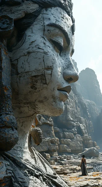 Giant Statue Cinematic Landscape