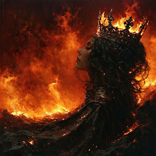 Dystopian Queen Impressionist Art