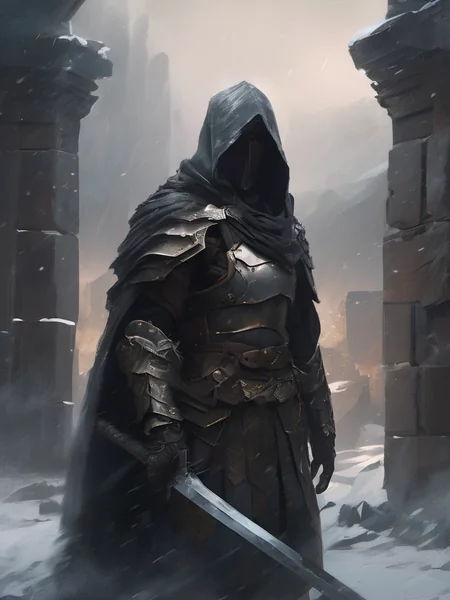 Faceless Ghost Warrior Fantasy Art