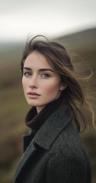 Outdoor Fashion Portrait in Field