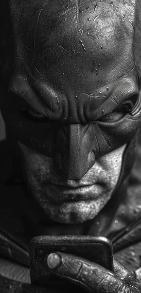 Batman Black and White Portrait