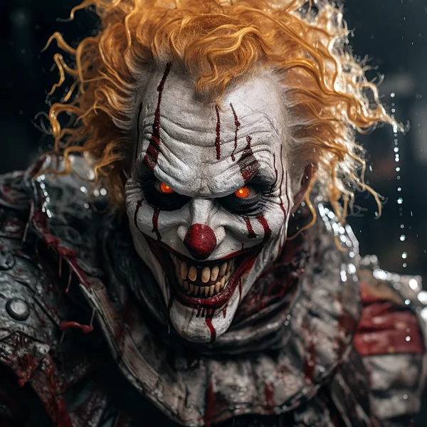 Evil Clown Hyperrealistic Portrait