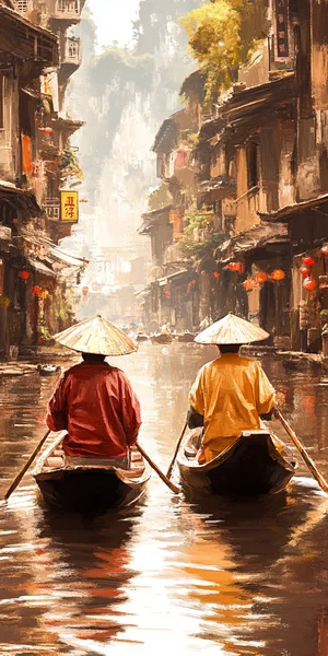 Traditional Oriental Painting Style